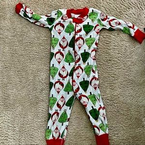 Baby Christmas Zip Onesie pajama Hanna Andersson size 18-24 mths